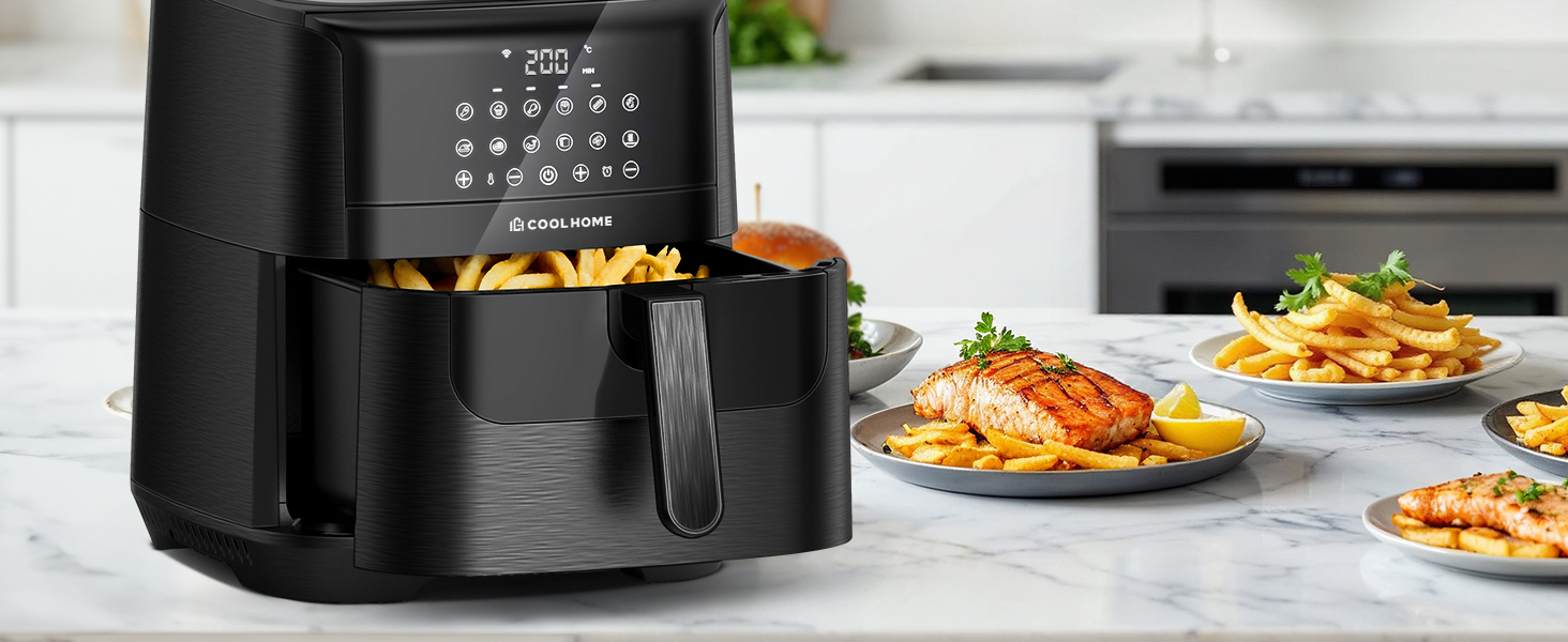 Аерофритюрниця AF23 Airfryer XXL Deluxe, 6.5 л, з керамічним покриттям, чорна