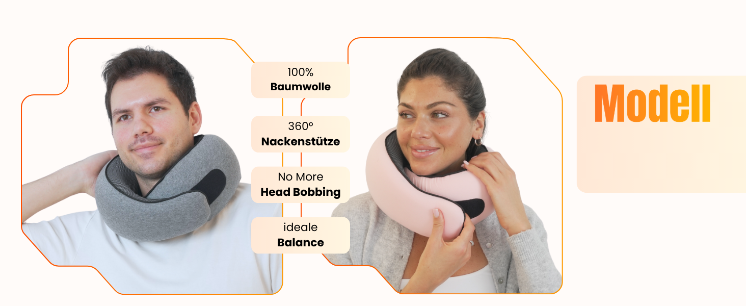 Подорожня подушка для шиї з капюшоном з ефектом пам'яті (Memory Foam) для літака та авто, бавовняна, рожева (Sakura Pink)