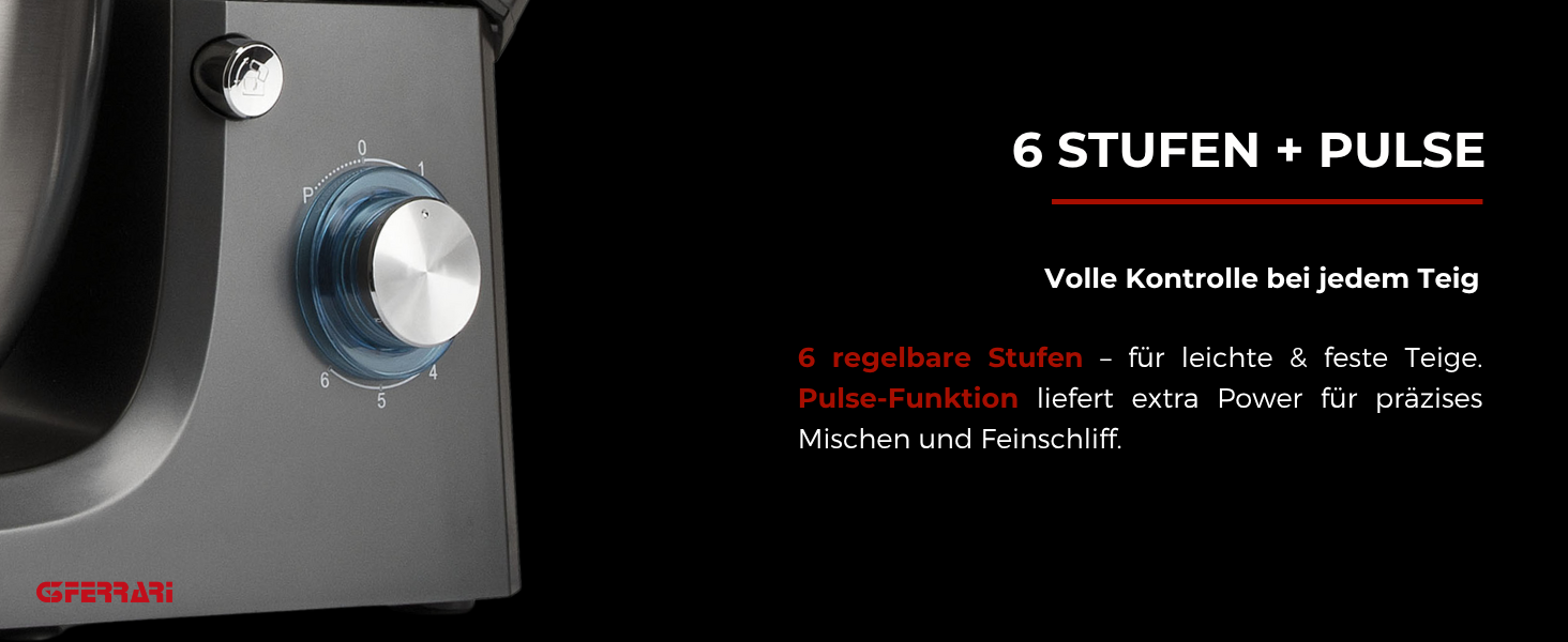 Кухонна машина Pastaio 10 & Lode, 1500 Вт, 10 літрів, нержавіюча сталь, 6 швидкостей, сірий колір