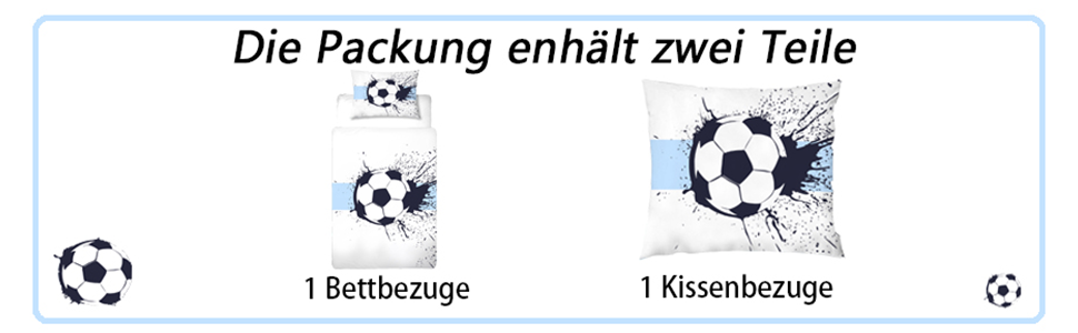 Футбольна постільна білизна MUSOLEI 135X200 для хлопчиків, постільна білизна з мікрофібри та поліестеру, 2 предмети, футбольна постільна білизна з 3D-принтом для хлопчиків, підодіяльник 135x200 і 1 наволочка 80x80 см, дитяча, синя, синя, 135x200 см 80x80 см