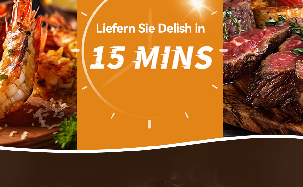 Фритюрниця повітряна 6л з вікном, без олії, 8-в-1, 30-200°C, 78 рецептів, антипригарне покриття, тиха робота