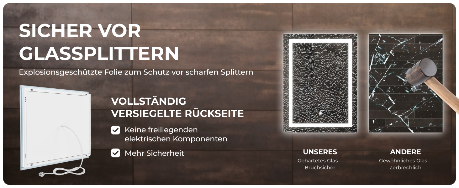 Дзеркало для ванної кімнати BR Bringer LED з підсвічуванням 60x80 см, антизапарник, диммер, 3 кольори світла, сенсорне управління, пам'ять (Модель: BRS102)
