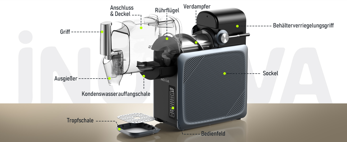 Машина для приготування сляшів 2L, без льоду, для дому, самоочищення, 5 режимів, сляші, молочні коктейлі, фраппе та заморожені коктейлі (оновлена версія), сірий колір