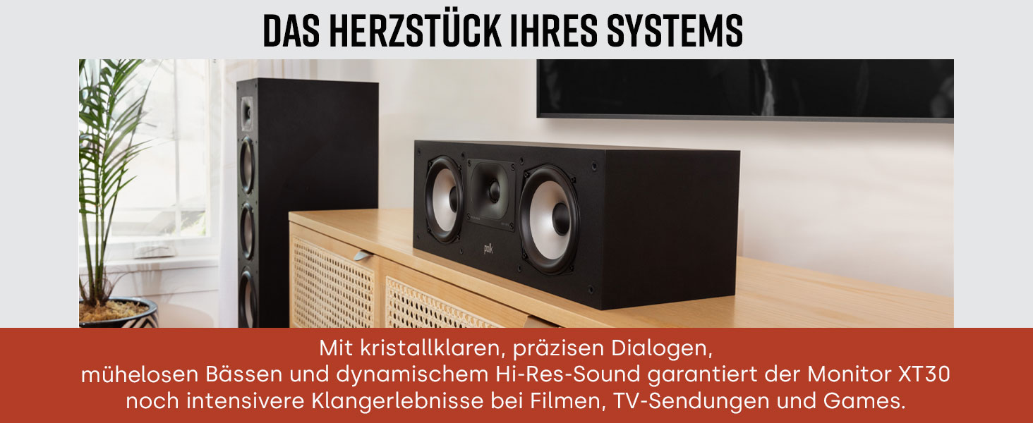 Активний сабвуфер Polk Audio Monitor XT12, 12 100W Class-AB, чорний (центральний динамік MXT30)