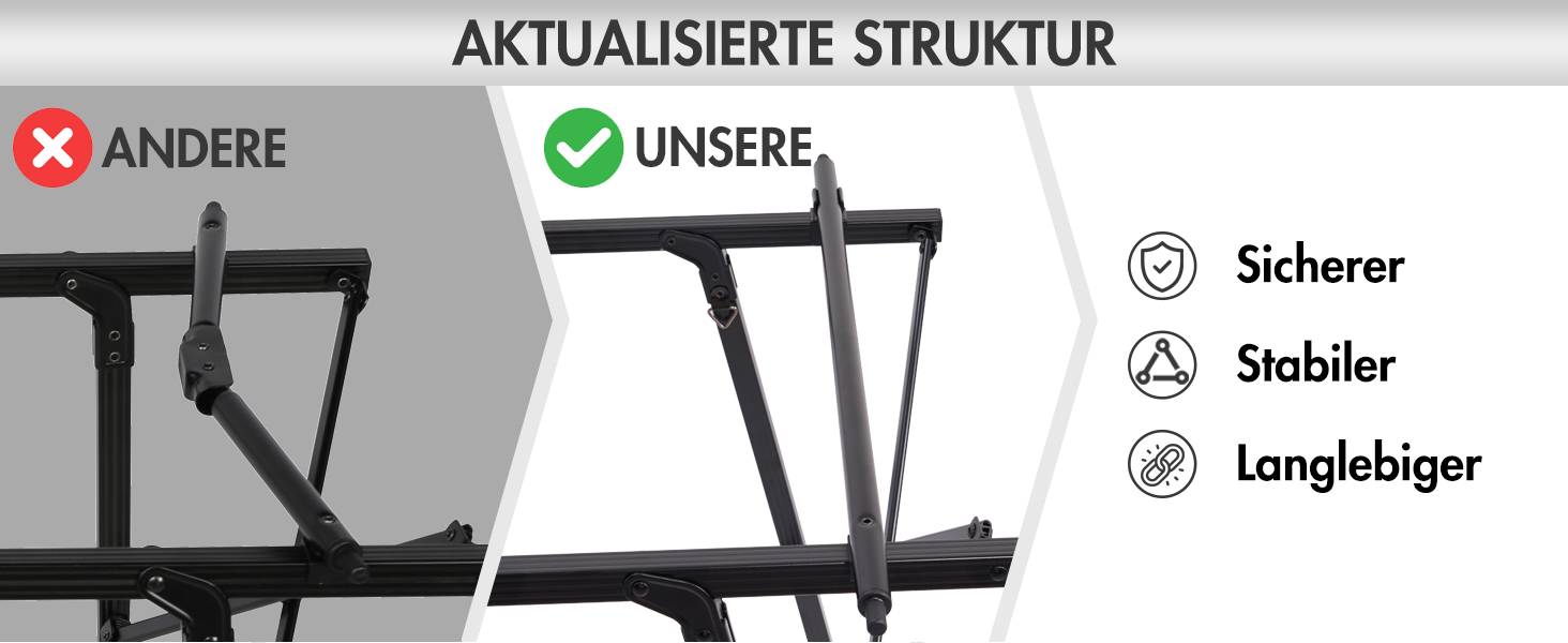 Складаний кемпінговий стіл Portal з регулюванням висоти, алюмінієвий, 120x70 см, чорний