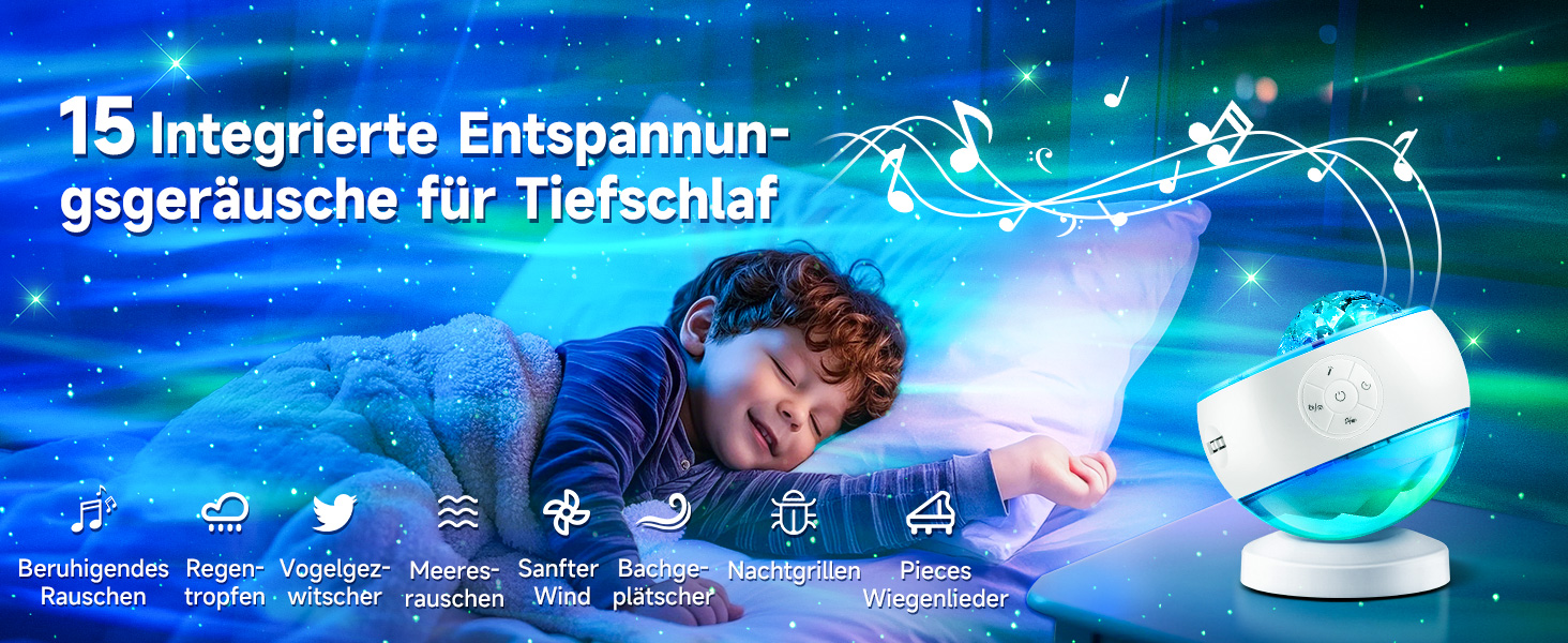 Проєктор зоряного неба Sternenhimmel з Bluetooth, нічник для дітей та дорослих, 300 режимів, білий колір, декор кімнати