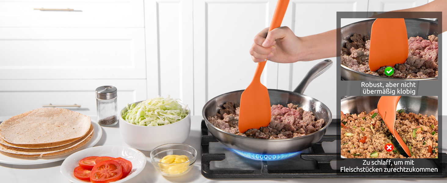 Набір кухонних аксесуарів U-Taste з силікону (5 шт.), стійкий до 315°C, BPA-free, для приготування, перемішування, обсмажування