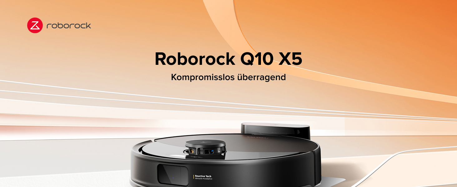 Робот-пилосос для прибирання Roborock Q10 X5 з функцією вологого прибирання, потужність всмоктування 10 000 Па, система Dual Anti-Tangle, щітка JawScrapers, інтелектуальний обхід перешкод, для килимів та шерсті тварин, чорний