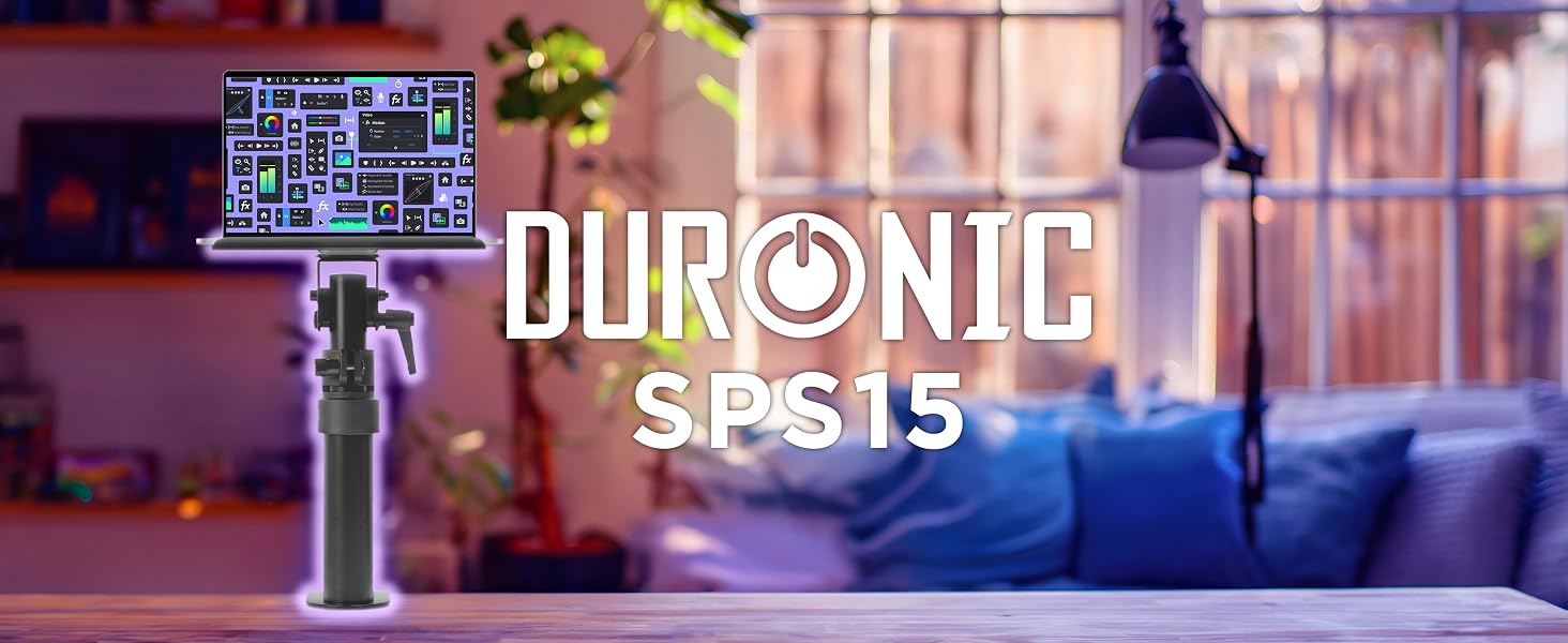Стійки для колонок Duronic SPS15: Універсальні настільні тримачі, регульована висота, поворотні, для Hi-Fi, домашнього кінотеатру, студії звукозапису