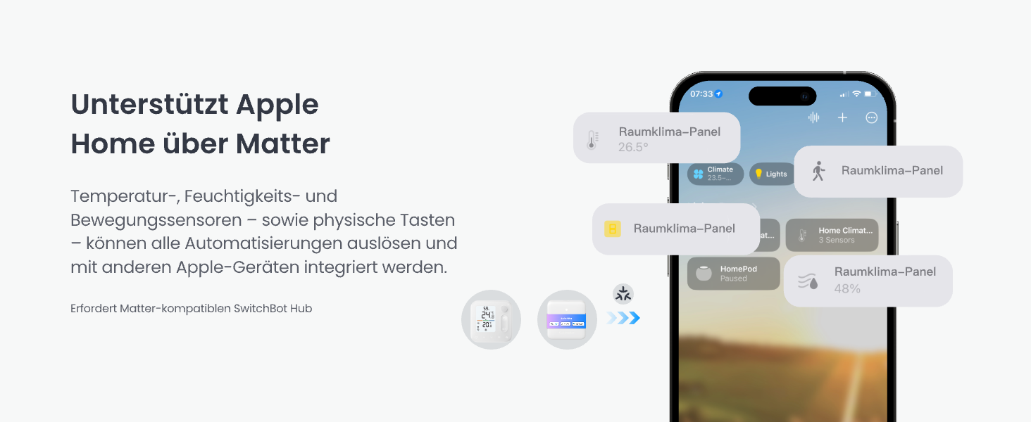 SwitchBot Розумний термостат на радіатор Bluetooth з керуванням через додаток, таймером, енергозбереженням, сумісний з Alexa, Apple HomeKit та Home Assistant (потрібен Hub) (Панель)