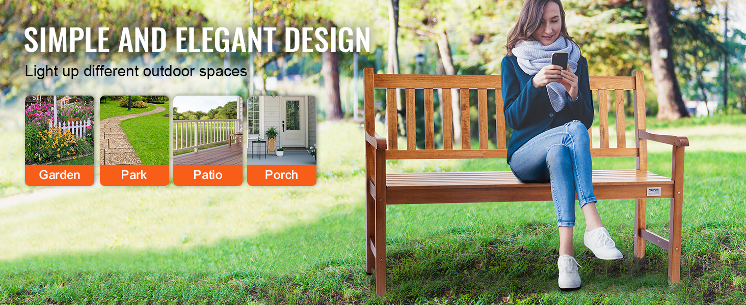 Металева лавка VEVOR для саду, тераси, парку – міцна, на 3 особи, з підлокітниками та спинкою, 127 см, вінтажний дизайн