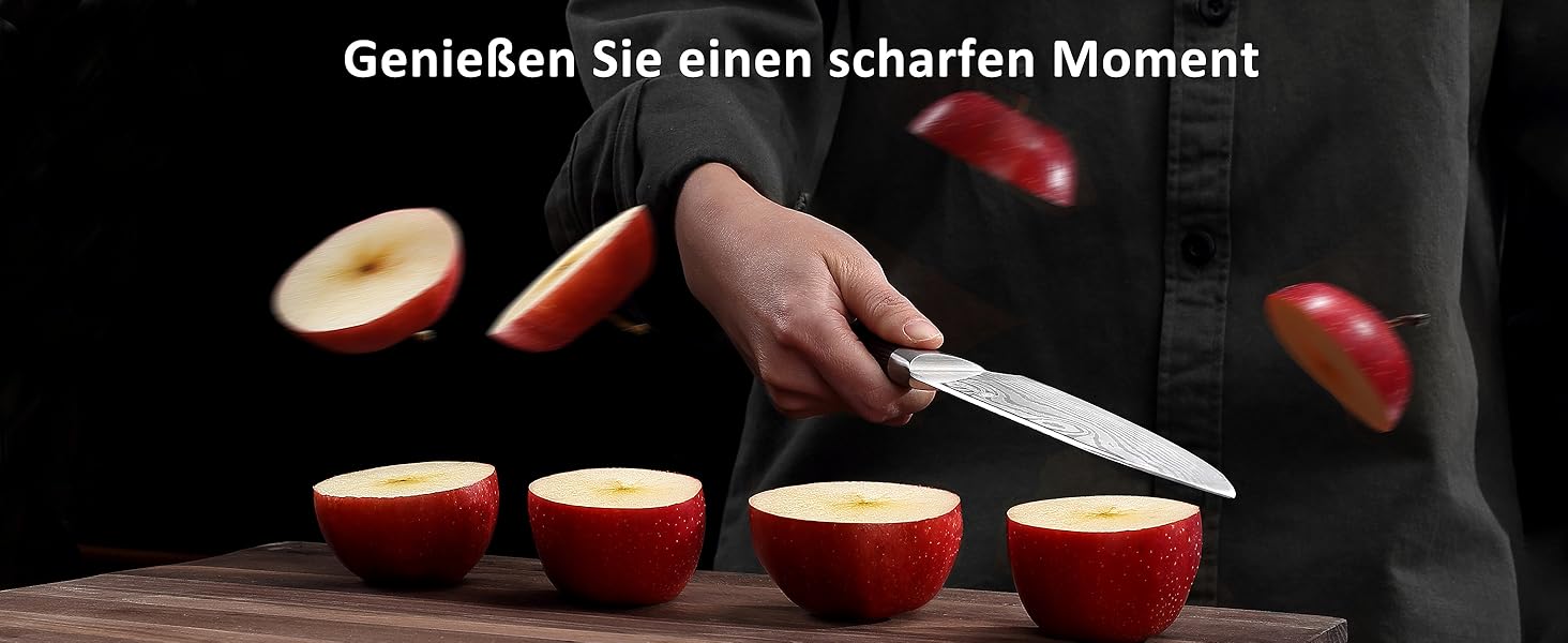 PAUDIN Profi: Набір кухонних ножів з нержавіючої сталі (7 шт.) - професійні, ергономічні, довговічні, для хобі та професійних кухарів