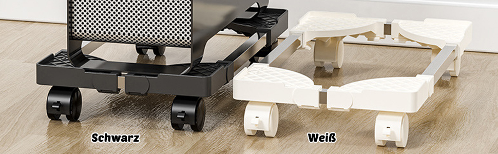 Підставка для комп'ютера SPORWAY: регульована платформа з роликами, під стіл, для корпусу ПК (біла)