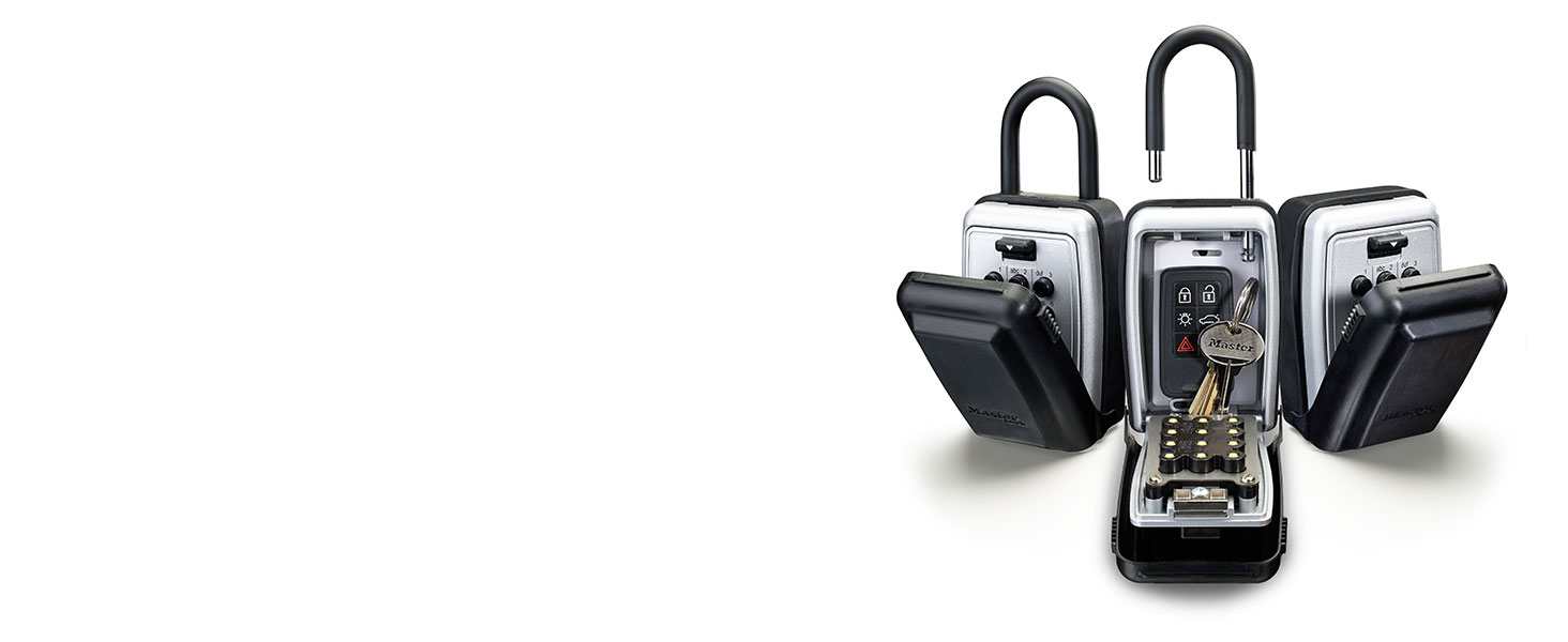 Кейс-сейф для ключів Master Lock Medium з настінним кріпленням для вулиці, металевий захисний бокс (11.9 x 8.5 x 3.6 см)