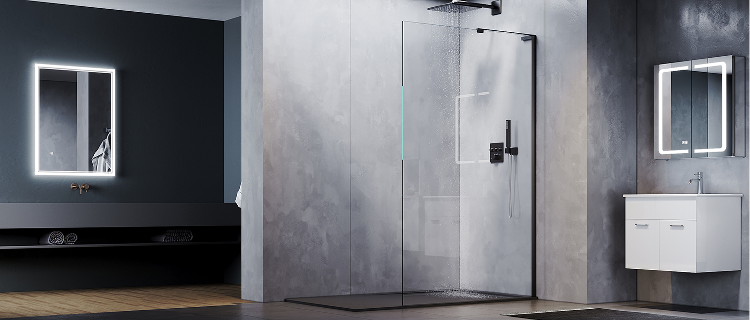 Дзеркало для ванної кімнати SONNI з підсвічуванням 80x60 см, 3 кольори світла, проти запотівання, LED, сенсорна кнопка, годинник, температура, 3-кратне збільшення