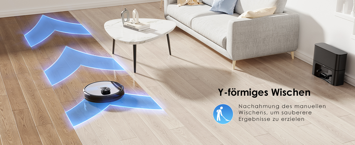 Робот-пилосос Lubluelu SL60 Pro 3-в-1 з док-станцією, Lasernavigation, APP управління, 4500Pa, для твердих поверхонь, килимів, шерсті тварин