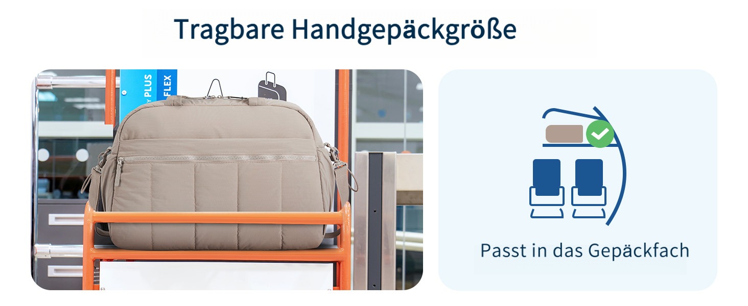 Спортивна сумка-даффл BAGMART Puffer на 24 л для жінок, містка сумка для подорожей та вікендів (темно-сіра, L)
