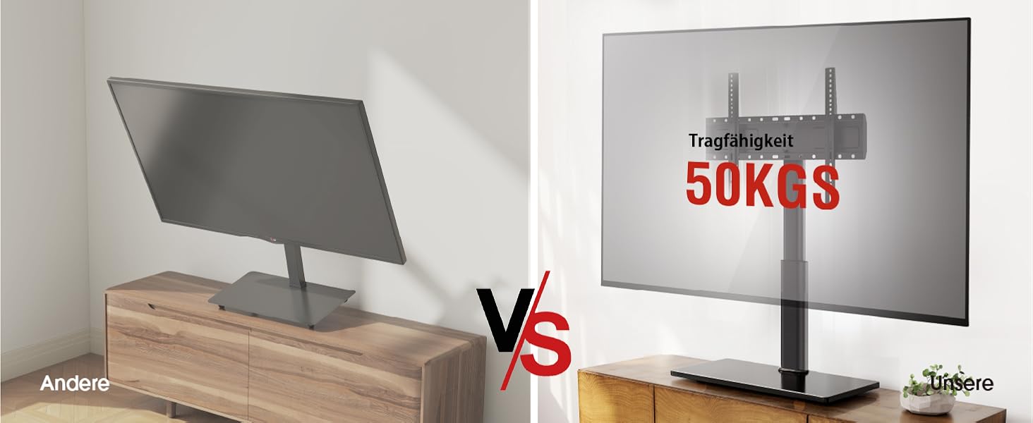 Підставка для телевізора AOKCOS настінна похила 43-85 дюймів VESA 600x400, чорна