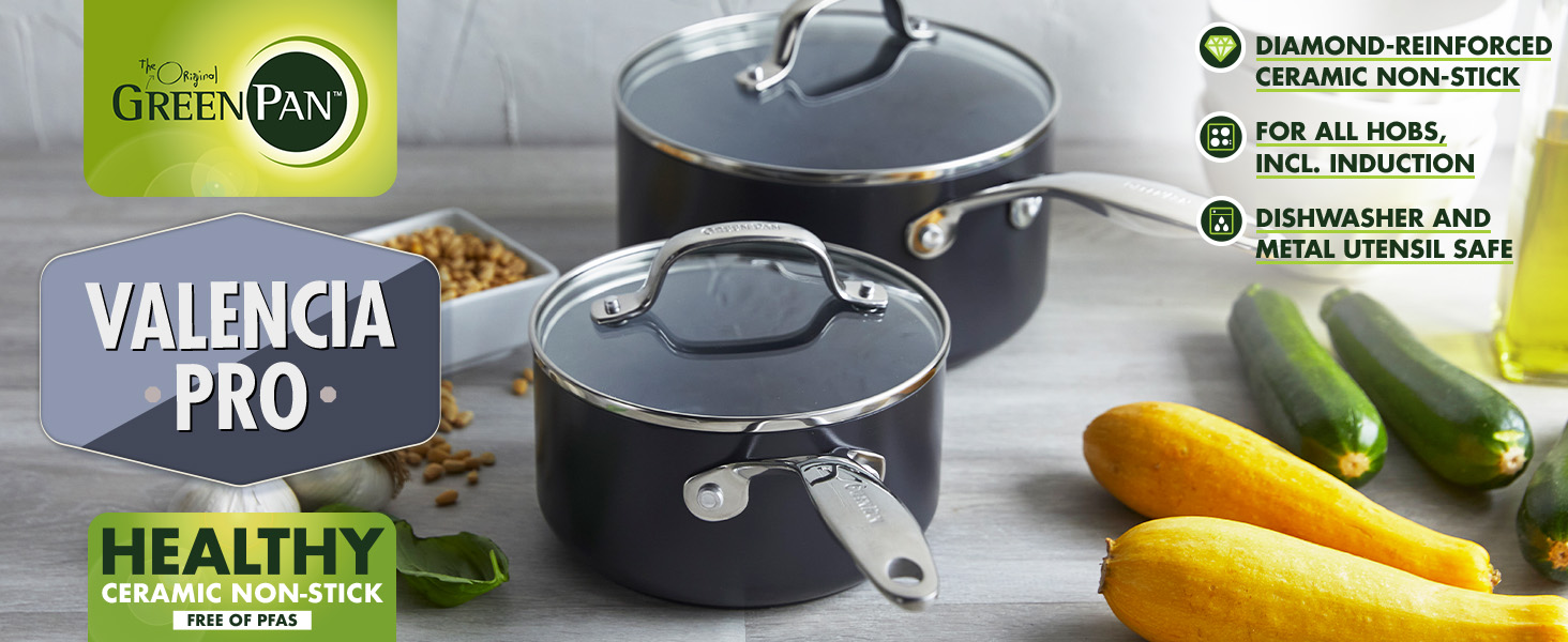 GreenPan Valencia Pro сковорода з антипригарним покриттям Harteloxierte, 28 см, 4.2 л, з кришкою, індукція, для плити та духовки, серія Valencia Pro
