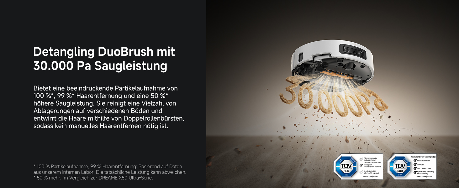 Робот-пилосос Dreame Aqua10 Ultra: миття та сухе прибирання, 30000Pa, 8 см, самоочищення, автоматичне спустошення, голосове керування