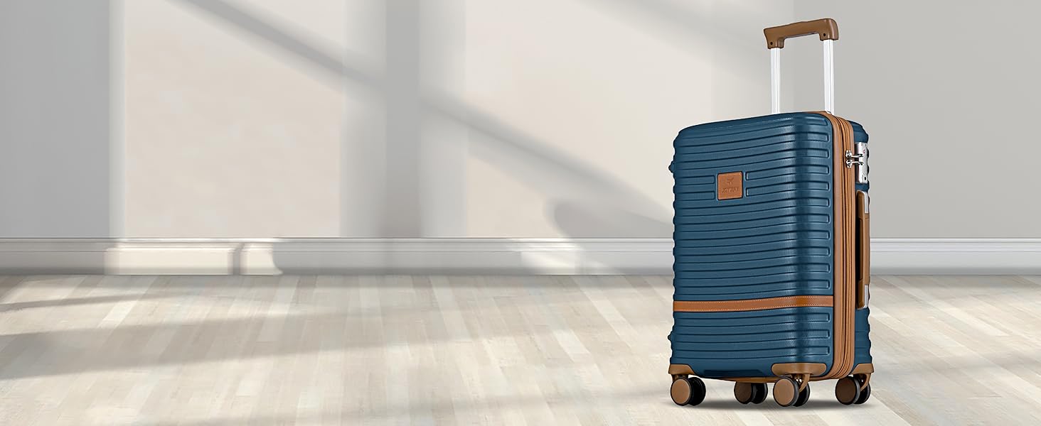 Набір дорожніх валіз Joyway 6 предметів, жорстка оболонка, з косметичкою, 4 колесами та TSA-замком, білий (комплект з валізою та сумкою)