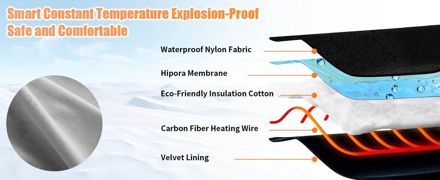 Обогревні рукавички для жінок 7JI (XL, чорний)
