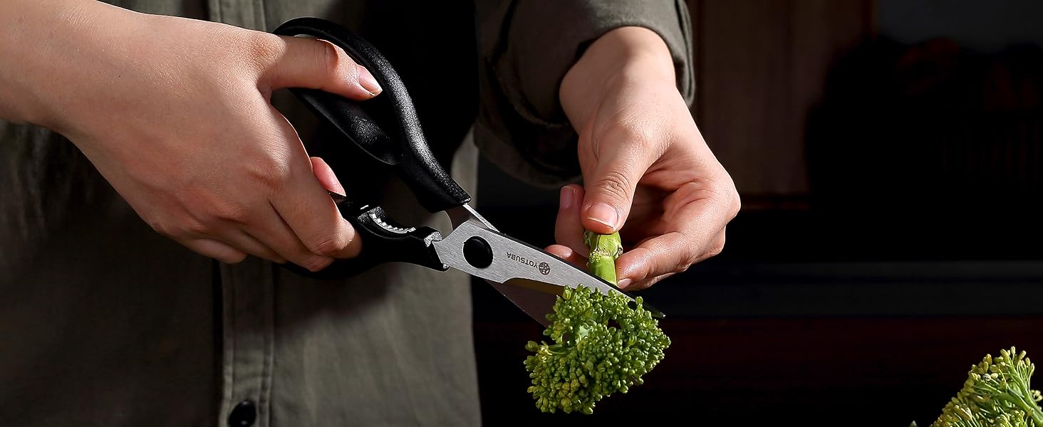 Набір кухонних ножів YOTSUBA 8 предметів з дерев'яним блоком, точилка, ножиці, кухонні ножі з нержавіючої сталі