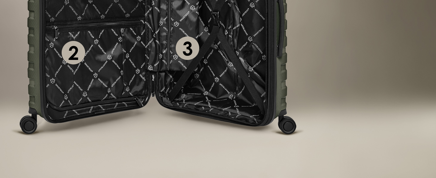 Набір валіз Smartbox Hartschalen 3 шт. | Розширюваний, з TSA-замком, з поліпропілену | Чорний | Для жінок та чоловіків (Edition 01)