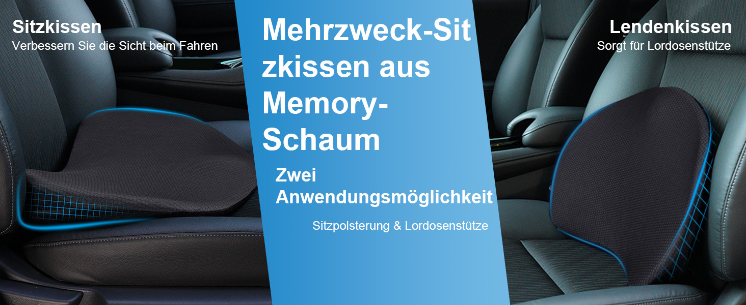 Подушка-клинок Ainiv для авто з піною Memory Foam: ергономічна підтримка спини для водія, комфорт у подорожах