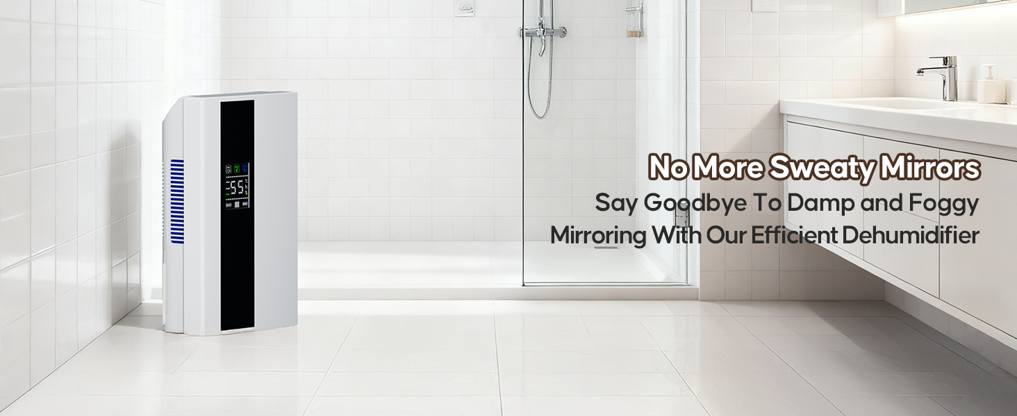 Електричний осушувач повітря 2200 мл з пульт дистанційного керування та LED дисплеєм, тихий (＜30dB), автовимкнення, таймер 24 год, режим сну для спальні, ванної кімнати, підвалу до 25㎡