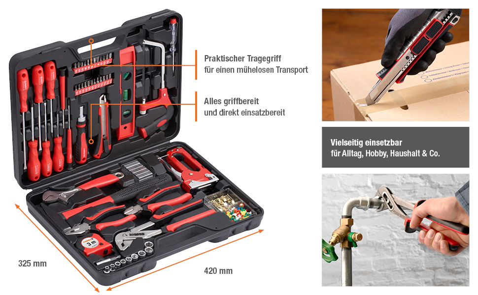 Набір інструментів Meister 60 предметів у кейсі - універсальний набір для дому та майстра, повний комплект інструментів 8973630