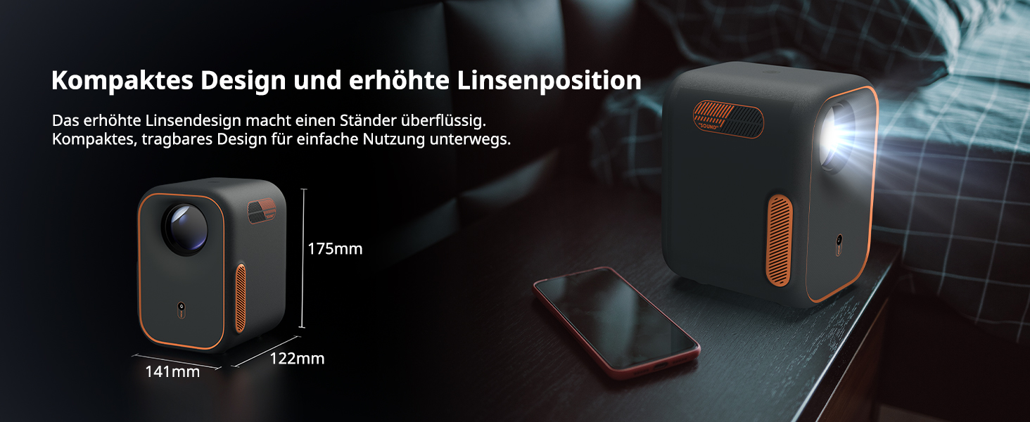 WEMAX Mini проєктор: 4K, 1080p, Smart, Dolby Audio, WiFi, Bluetooth. Підтримка Netflix та Google TV для дому та на вулицю