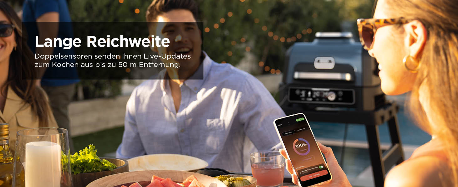 Бездротовий термометр Ninja ProChef для приготування їжі, гриля та Air Fryer, Bluetooth, 50м, водонепроникний