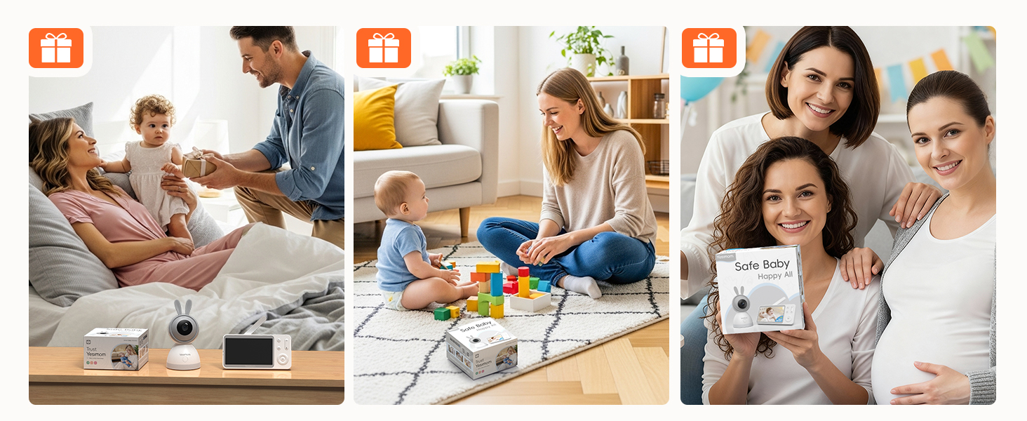 Відеоняня з камерою 1080P HD PTZ 360° та Wi-Fi: монітор для немовлят з додатком, нічним баченням, 4x Zoom, детекцією руху/звуку, двостороннім аудіо, автотрекінгом та сповіщеннями