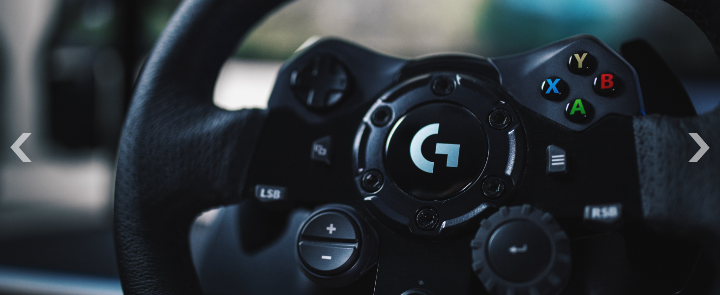 Logitech G923 Рульове колесо з педалями для Xbox, Xbox One та PC, TRUEFORCE, 1000Hz, Подвійне зчеплення