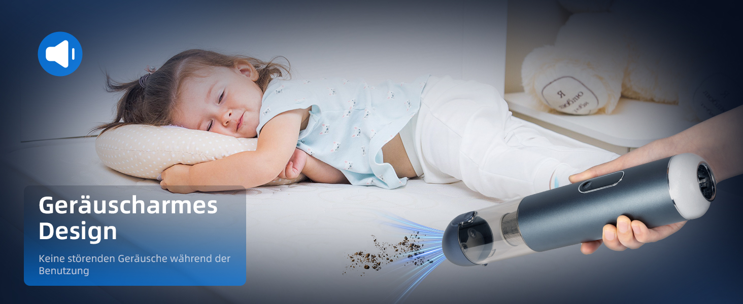 Ручний автомобільний пилосос Carehabi, потужність всмоктування 18000Па, 3 режими роботи, з мийним HEPA-фільтром для авто, дому та шерсті тварин