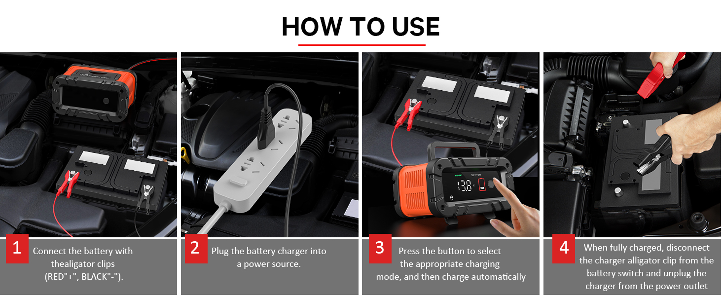 Автоматичний зарядний пристрій для акумуляторів з температурною компенсацією (10A)