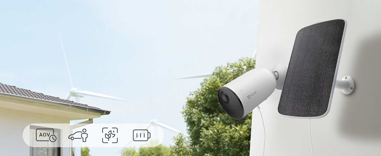 EZVIZ C1C 2 шт. IP камера Wi-Fi 1080P з двостороннім аудіо, нічним баченням до 12м та датчиком руху