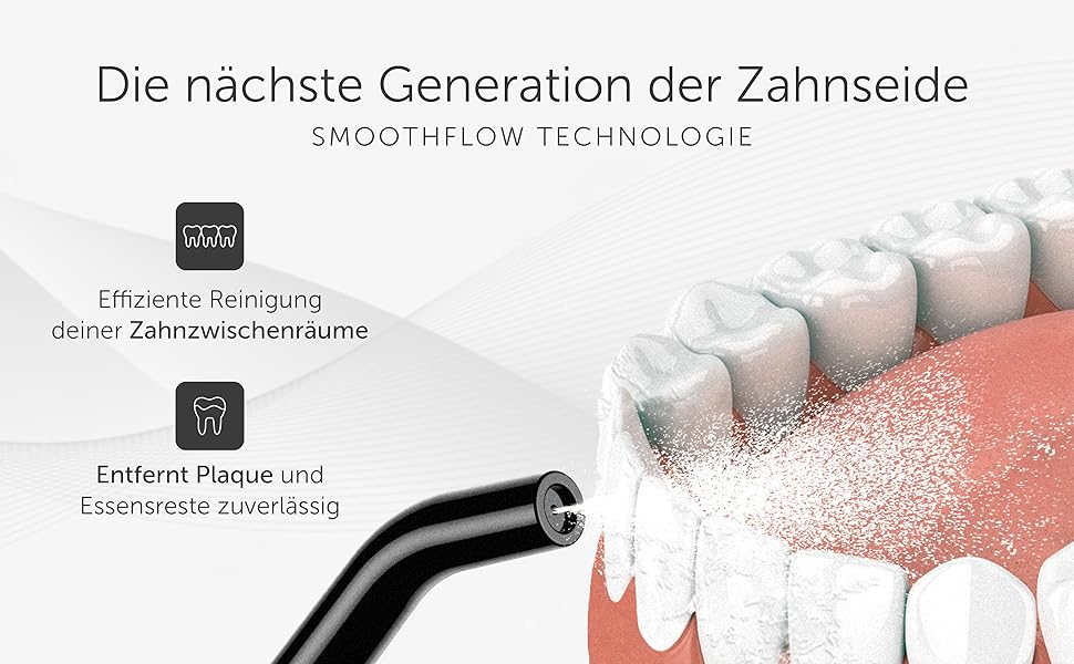 Wondersmile Munddusche PRO: Переможець тесту 2024 року, TÜV-сертифікована, 100 днів без ризику, SmoothFlow для догляду за зубами та яснами, 5 режимів, акумулятор PowerAkku (30 днів), Ultimate Black