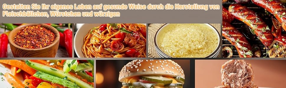 М'ясорубка електрична COOCHEER 2000 Вт багатофункціональна з насадками для ковбас, кеббе, овочів та тіста, чорна