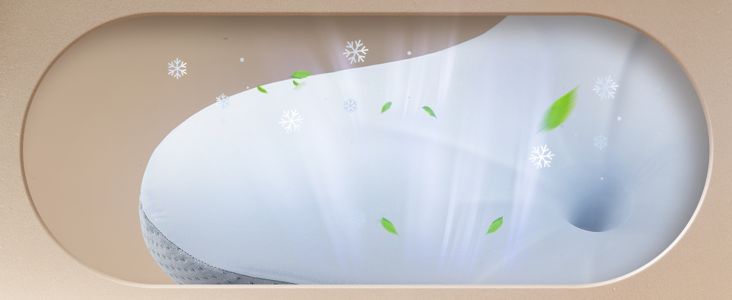 Ортопедична подушка для шиї з Memory Foam, сертифікат Oeko-TEX®, ергономічна подушка для сну на боці, спині та животі, сірого кольору