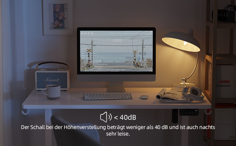 Електричний регульований стіл YIHAYO 140x60 см з пам'яттю, білий, для дому та офісу