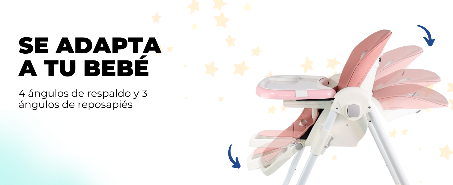 Дитячий стільчик Mobiclinic® Kids, Simba, з регульованою висотою, складаний, з підносом, зелений, для дітей
