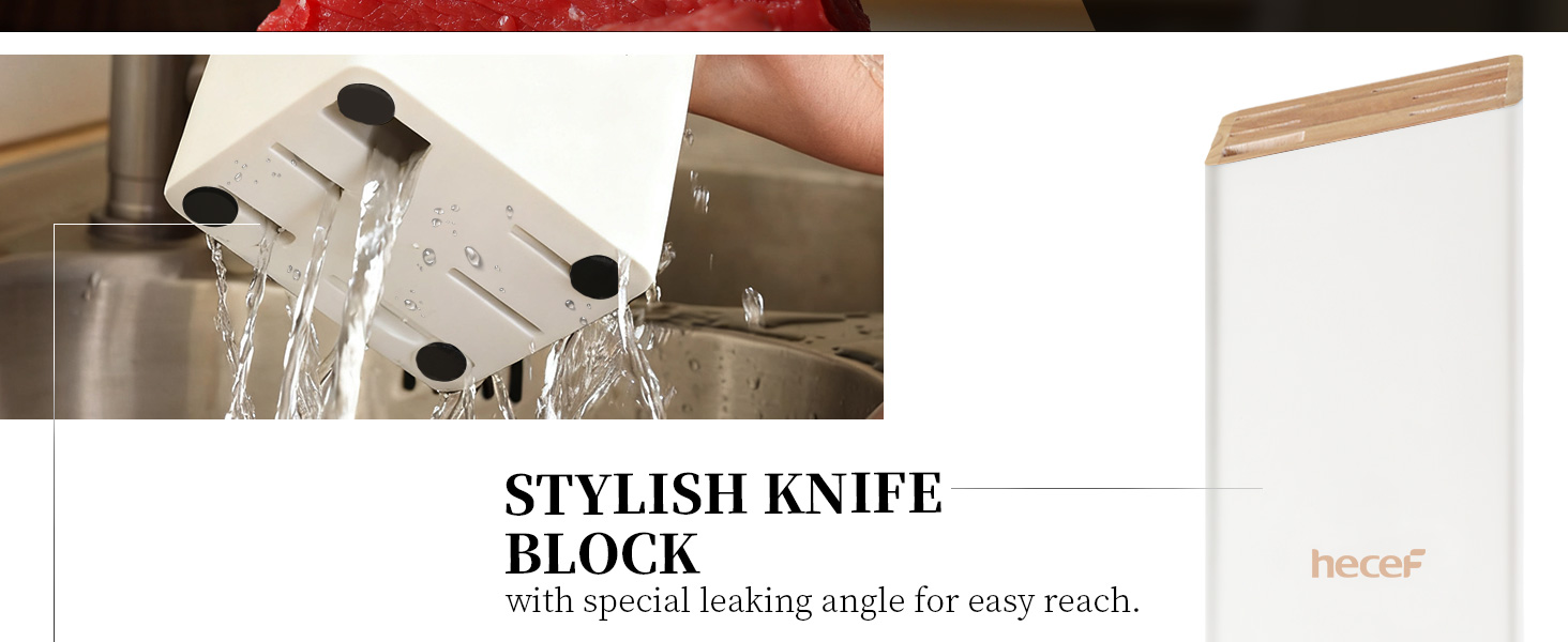 Набір кухонних ножів з бруском Messerich: 7 предметів, нержавіюча сталь, кухонні ножі та ножиці, чорний