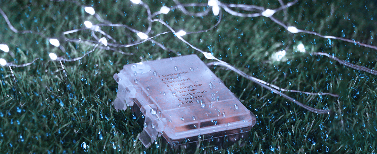 Льодогенератор 6 шт. Батарейки, 5M 50 LED, з таймером та пультом, 8 режимів, вологостійкий, теплий білий, для прикраси інтер'єру/екстер'єру, Різдва, саду, вечірки, весілля