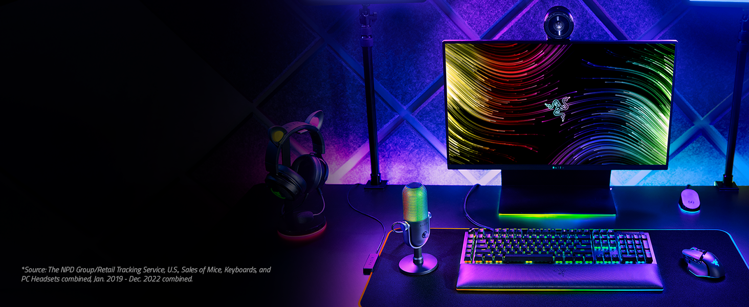 Мікрофон Razer Seiren V3 Mini USB - компактний, з LED-індикатором та функцією Tap-to-Mute