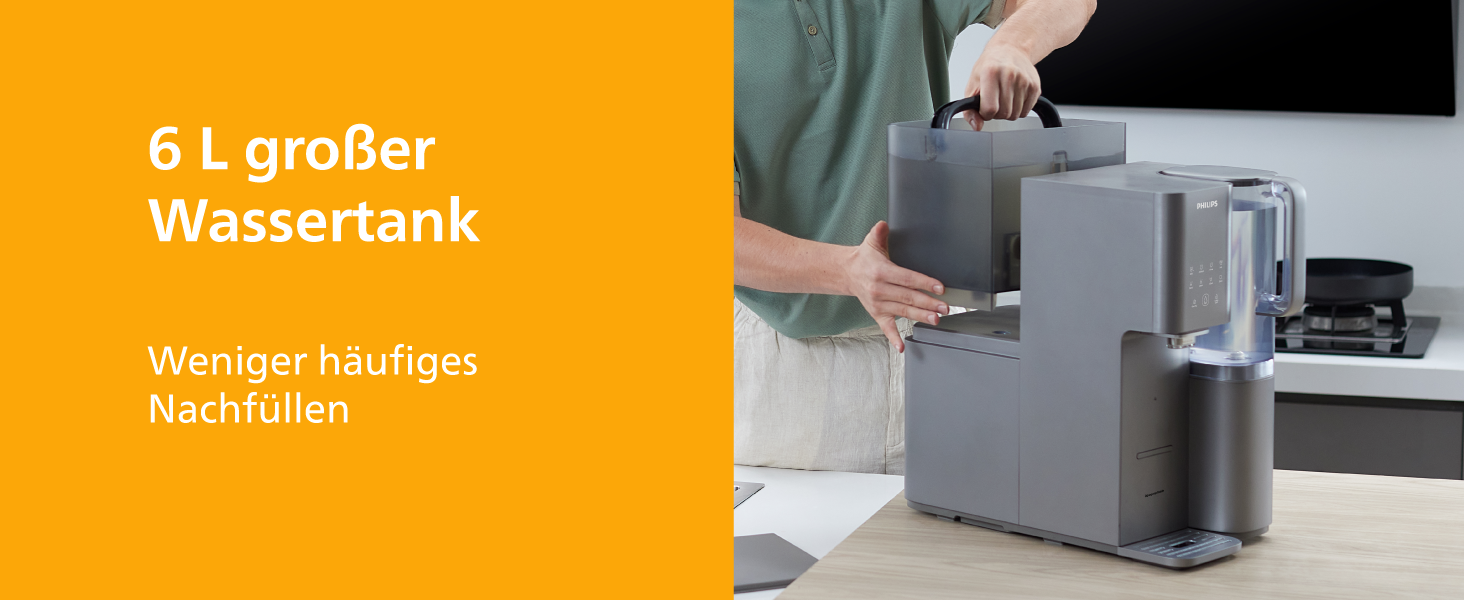 Фільтр для води зворотного осмосу Philips ADD6921DG/10 з охолодженням та підігрівом - видаляє до 110 забруднень, термін служби фільтра 1 рік