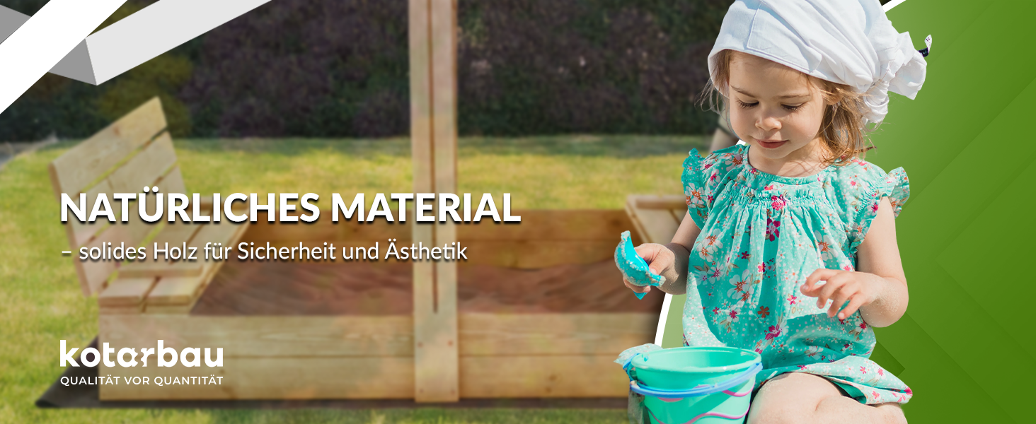 Пісочниця KOTARBAU® з кришкою, 120x120 см, дерево, сіра, з лавками