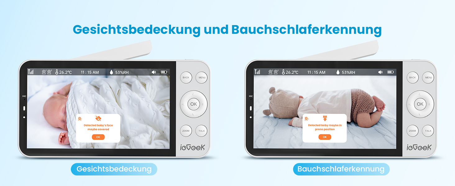 Відеоняня ieGeek з камерою 2.5K/4MP, 5.5