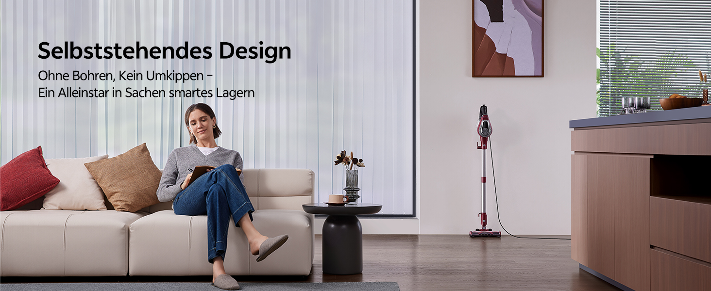 Ручний пилосос Vexilar C8 з кабелем - 600W, 60kPa, 7м кабель, безперешкодна щітка для підлоги, 1.5L безмішковий контейнер для твердих поверхонь, килимів та шерсті тварин